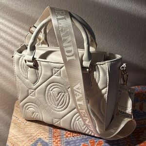 Valentino Orlandi Quilted White Handbag